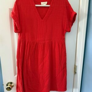 Universal Thread Red V-Neck Dress